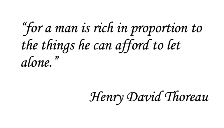 for a man - Thoreau